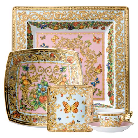 butterfly garden dinnerware by versace|versace butterfly garden china.